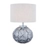 Laura Ashley Laura Ashley - Elderdale Table Lamp Smoked Glass Polished Chrome With Shade