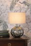 Laura Ashley Laura Ashley - Elderdale Table Lamp Smoked Glass Polished Chrome With Shade