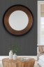 Laura Ashley Laura Ashley - Cara Large Round Mirror Mottled Bronze