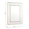 Laura Ashley Laura Ashley - Clemence Large Rectangle Mirror Gold