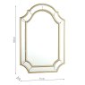 Laura Ashley Laura Ashley - Braxton Rectangle Mirror Champagne Gold