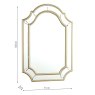 Laura Ashley Laura Ashley - Braxton Rectangle Mirror Champagne Gold