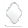 Laura Ashley Laura Ashley - Elisse Diamond Mirror Distressed Cream Gold