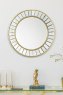 Laura Ashley Laura Ashley - Clemence Small Round Mirror Gold