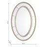 Laura Ashley Laura Ashley - Nolton Medium Oval Mirror With Distressed Border