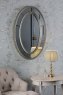 Laura Ashley Laura Ashley - Nolton Medium Oval Mirror With Distressed Border