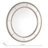 Laura Ashley Laura Ashley - Nolton Large Round Mirror With Distressed Border