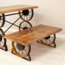 Samer Furniture Retro - Console Wheel Coffee Table (Black/Gold)