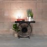 Samer Furniture Retro - Wheel Side Table (Black/Antique Silver)