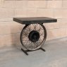 Samer Furniture Retro - Wheel Side Table (Black/Antique Silver)