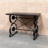 Samer Furniture Retro - Console Wheel Coffee Table (Black/Antique Silver)