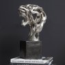 Libra Midnight Mayfair - Abstract Tiger Head Sculpture in Silver Resin