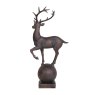 Libra Calm Neutral - Six Pointer Stag on Decorative Ball Resin Sculpture