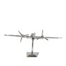 Libra Midnight Mayfair - Turboprop Silver Aluminium Aeroplane Sculpture