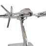 Libra Midnight Mayfair - Turboprop Silver Aluminium Aeroplane Sculpture