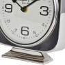 Libra Midnight Mayfair - Vickery Silver Nickel Square Mantel Clock on Stand