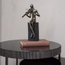 Libra Calm Neutral - Antique Bronze Vanessa Violinist on Block Sculpture
