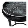 Libra Midnight Mayfair - Monochrome Swirl Set of 2 Side Tray Tables