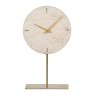 Libra Luxurious Glamour - Light Travertine Mantle Clock On Stand