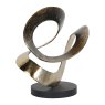 Libra Urban Botanic - Ribbon Knot Sculpture on Black Wooden Base