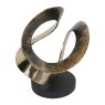 Libra Urban Botanic - Ribbon Knot Sculpture on Black Wooden Base