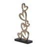 Libra Midnight Mayfair - Multi Hearts Sculpture on Black Wooden Base