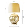 Dar Lighting Dar - Balthazar Table Lamp Antique Gold With Shade