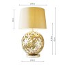 Dar Lighting Dar - Balthazar Table Lamp Antique Gold With Shade