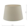 Dar Lighting Dar - Cezanne Taupe Faux Silk Tapered Drum Shade 40cm