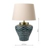 Dar Lighting Dar - Joy Table Lamp Blue/White Fish Motif Base Only