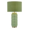 Dar Lighting Dar - Etzel Table Lamp Green Antique Brass With Shade