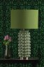 Dar Lighting Dar - Etzel Table Lamp Green Antique Brass With Shade