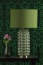 Dar Lighting Dar - Etzel Table Lamp Green Antique Brass With Shade