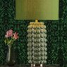 Dar Lighting Dar - Etzel Table Lamp Green Antique Brass With Shade