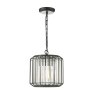 Dar Lighting Dar - Naeva 3 Light Pendant (Satin Black Crystal)