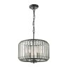 Dar Lighting Dar - Naeva 3 Light Pendant (Satin Black Crystal)