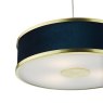 Dar Lighting Dar - Alvaro 3 Light Slimline Pendant Brushed Brass Navy 40C