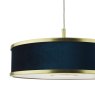 Dar Lighting Dar - Alvaro 3 Light Slimline Pendant Brushed Brass Navy 40C