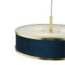 Dar Lighting Dar - Alvaro 3 Light Slimline Pendant Brushed Brass Navy 40C