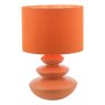 Dar Lighting Dar - Discus Ceramic Table Lamp Orange With Shade