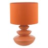 Dar Lighting Dar - Discus Ceramic Table Lamp Orange With Shade
