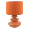 Dar Lighting Dar - Discus Ceramic Table Lamp Orange With Shade