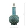 Dar Lighting Dar - Edlyn Table Lamp Blue Reactive Glaze Base Only