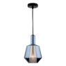 Dar Lighting Dar - Esmeralda Single Pendant Blue Glass and Opal Glass