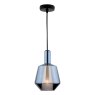 Dar Lighting Dar - Esmeralda Single Pendant Blue Glass and Opal Glass