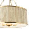 Dar Lighting Dar - Fenella 5 Light Pendant Gold With Natural Seagrass Shade