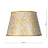 Dar Lighting Dar - Frida Yellow Marbled Tapered Drum Shade 26cm