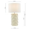 Dar Lighting Dar - Georgina Table Lamp White With Shade