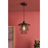 Dar Lighting Dar Gonzalo 1 Light Pendant Black