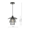 Dar Lighting Dar Gonzalo 1 Light Pendant Black